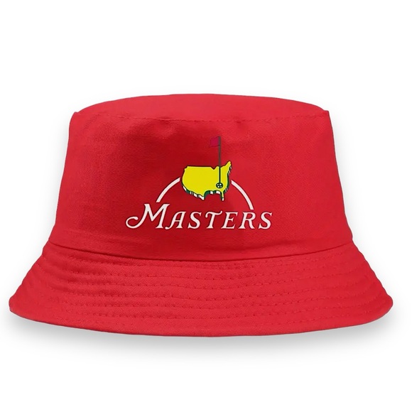 Reversible Masters Print Bucket Hat Sun Protective Cotton Fisherman Cap Red OS - Picture 15 of 15